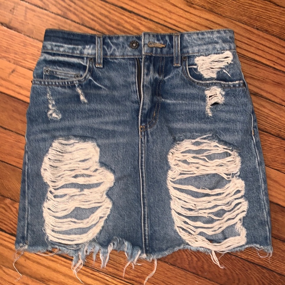 Carmar Distressed Jean Skirt